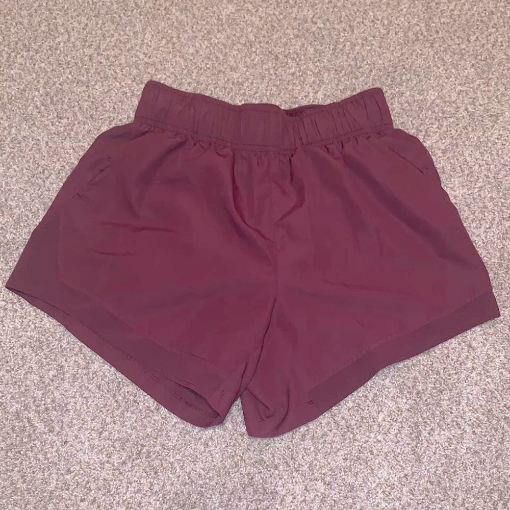 Plum-colored Athletic Shorts w/Drawstring, XS